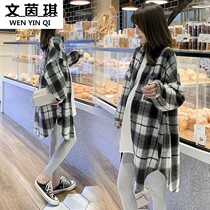 Gestational Woman Dress 2022 Spring New Fashion Long Sleeve Loose in Airy Grosgson Shirt Skirt Fur Coats Women