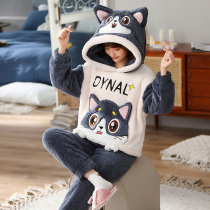 Antarctic pajamas female autumn and winter coral velvet thickened 2021 New flannel winter cartoon home suit