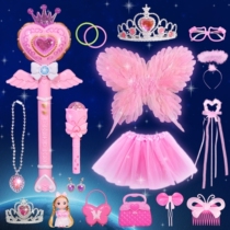 Cane Magic Wand Girl Heart Wand Childrens Crown and Princess Magic Wand Creative Scepter Fairy Wand Gift