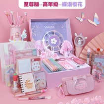 2021 school gift girl heart Net red stationery set gift box girl birthday gift unicorn three-dimensional hand account