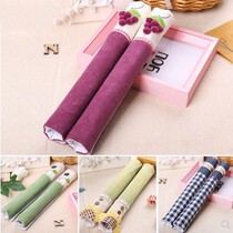 Double-open refrigerator door gloves handmade fabric long non-slip thick warm and long handle handrail creative protective cover