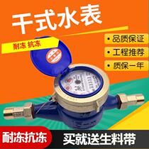 Household Ningbo water meter Tap water meter rotor type digital dry type anti-freezing and anti-fog 4 points 6 points DN15DN2