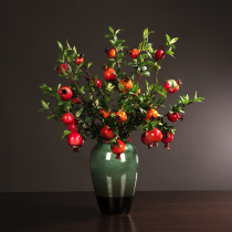 Upscale pomegranate flower emulation floral red fruits dried flower branches Swaying Pieces Living-room Floral Table Fake Flowers Bouquet Decoration Flowers
