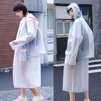 Middle school students raincoats with schoolbags can be put for young boys and boys to go to school for female junior high school riding ponchos