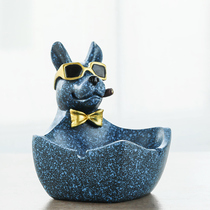Cartoon dog ashtray creative personality trend windproof fly ash Home Office Large deer desktop storage ornaments