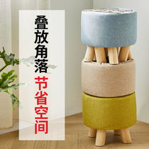 Furniture small stool home fashion creative fabric low stool living room round stool changing shoe stool small bench