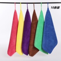 10 dress nursery small towels with hook-square towels to absorb water without dropping the hair housekeeping cleaning table rubbing the floor rag