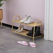 Nordic shoe rack entrance simple wrought iron slippers storage rack home light luxury multi-layer shoes shelf shoes door