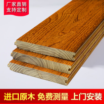 Pure solid wood floor Imported King Kong teak Fan Longan log gray retro natural grain household environmental protection factory direct sales