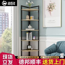 Triangle shelf kitchen pot rack corner floor multi-level home living room bathroom corner fan storage shelf