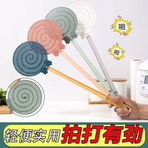Fly swatter cute household simple cartoon large plastic long handle thickened anti-mosquito swatter plastic fly pop