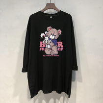 2022 Spring and autumn clothes Han version of the new pure cotton mill hair loose with long sleeves pregnant woman T-shirt with undershirt tide