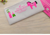 Best selling children's pencil case student girl small fresh zipper cartoon stationery bag Korea simple cute unicorn canvas