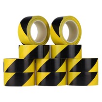 Zebra waterproof yellow wear-resistant wide ground logo pull wire workshop ground paste black Yellow Line hotel safety construction tape