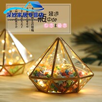 Handmade star origami to send 520 luminous star bottle wishing bottle gradient color lucky star five-pointed star glass bottle