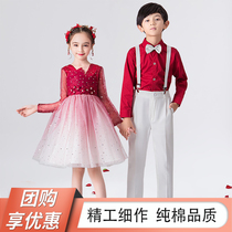 Halloween Girls performance costumes childrens chorus costumes for primary and secondary school students poetry recitation small host dress