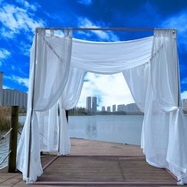 Outdoor courtyard tea room tent mosquito net bracket awning portable car outing villa beach outdoor shooting