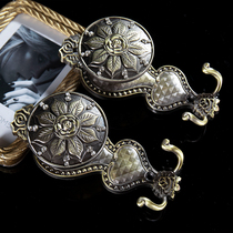 Window decoration fixed wall hook High-end light luxury European curtain hook accessories Wall hook Villa decoration accessories hanging curtain hook