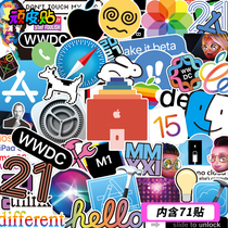 71 Stickers Notebook Mac Mobile Phone Tablet WWDC Stickers Skateboard Guitar Water Cup Decoration Stickers Suitcase Stickers