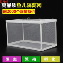Fish tank isolation box Young fish disease fish injury Hatching box Fish Peacock phoenix tail breeding special fine net Aquarium isolation net