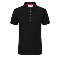 THOM BROWNE summer new TB short-SLEEVED T-shirt CASUAL POLO SHIRT menS BUSINESS LAPEL cotton half-sleeve men
