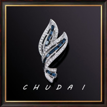 Sense Orchid Needle High-end Festival Gift of Fine Personal Leaf Breathblossom Suite Costume Design Accessories