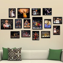 Kobe Jordan James NBA basketball star poster hanging painting bar dormitory decoration painting wall background wall painting