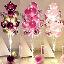 Luminous floating birthday birthday balloon table decoration scene layout shop opening anniversary party Road introduction