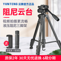 Cloud Teng 668 Tripod Cell Phone Dive for vlog Shake Audio-video Live Selfie-camera Bracket Hydraulic Damping Tripod Head Landing Outdoor Portable Photo Camera Microsheet Counter Tripod