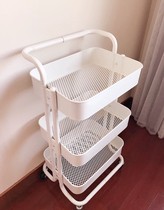 Mobile cart Hospital beauty storage shelf Small bubble trolley Instrument storage Nail art three-layer tool cart Mobile