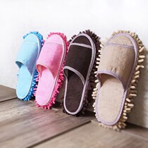 Simple four-season spring and summer lazy people sweep the floor and mop the floor slippers silent protection floor slippers can be removed and washed