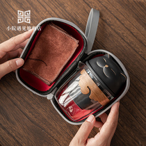 Small courtyard meets travel tea set Portable bag Quick cup Single Kung Fu tea one pot two cups Outdoor small set