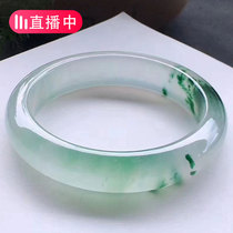 Natural A goods jade bracelet Old Pit Peace Princess floating flower ice fashion spring color womens high-end bracelet