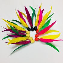 (10pcs) High elastic board badminton ball color three hair ball resistance can not lose hair