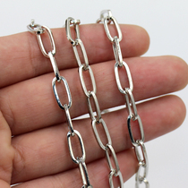 Electroplated white K iron chain square chain 1 2*5 5*7mm small pet chain hand hanging chain
