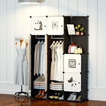 Wardrobe Clothes storage cabinet Simple cloth dormitory space-saving finishing storage cabinet Assembly cabinet Simple locker