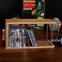 cd disc storage rack bookcase cassette tape decoration rack desktop home flat storage box bookstall a4 album Wood