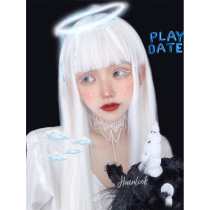 Wig female long straight hair net red temperament White matte Lolita realistic full scalp cute jk natural qi bangs