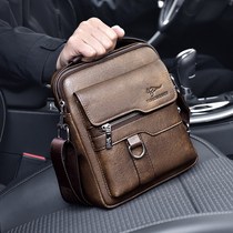 Yuesen kangaroo shoulder bag mens backpack cross shoulder bag New Tide business leisure small bag cowhide leather mens bag
