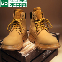 Mullinson Martin boots mens high-end retro tooling big yellow boots spring and autumn mens British style waterproof desert boots