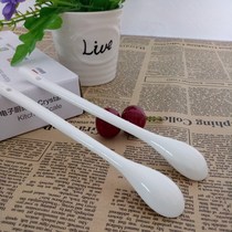 Ceramic spoon Long handle large adult cute household coffee spoon Seasoning soup Long handle mixing cup spoon Baby spoon