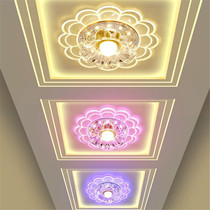 Modern minimalist LED crystal gangway light hallway light cylinder light recessed round entry into the house Guan Guan Lantern Spotlight