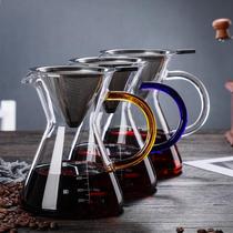 Glass coffee maker Hand brewed coffee pot coffee sharing pot coffee with filter hanging ear coffee hand punch pot