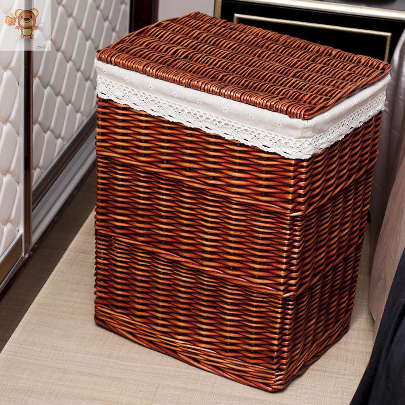 Special size number has cover live willow rattan collection box willow basket weaving finishing storage box clothing basket wicker