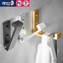 Solid Space Aluminum Hanging Clothes Hook Door Rear Hook Wardrobe Bathroom More Cloakroom Cloak Hood Hook Key Row Hook Invisible Fold