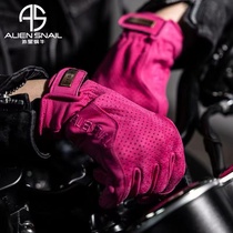 Alien Snail V5V6V7V8V10 Gloves Sheepskin Retro Moto Spring Summer Fall and Mens Riding