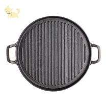  Baking tray Induction cooker with barbecue pot Household smoke-free non-stick cast iron barbecue tray open flame electric ceramic stove cassette stove Korea