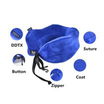 Mens and womens outdoor home business travel 5 seconds rebound environmental protection memory foam U-shaped neck pillow Elastic super soft fine velvet can be stored