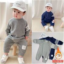 Baby 7 autumn jumpsuit 5 long sleeve Korean version of Baby 3 Spring and Autumn Sweater 6 early winter long climbing suit 8 children ha clothes 4
