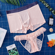 Couple underwear cotton cute couple creative cute cotton waist sexy temptation underwear set Hot